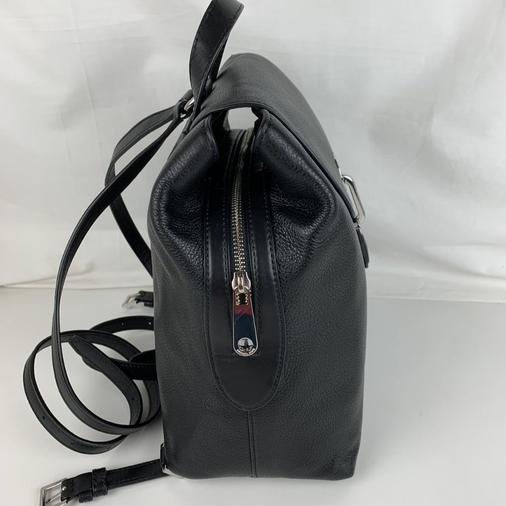 New Michael Kors Raven Leather Medium Backpack - Picture 5 of 9